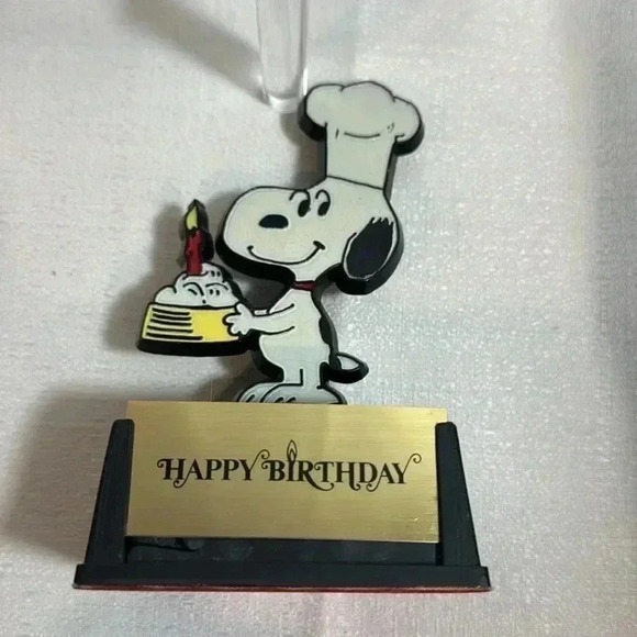 Snoopy Happy Birthday Trophy‎ Vintage 1958-rare-Aviva - Picture 5 of 6